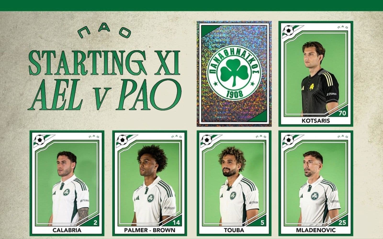 Παναθηναϊκός στη Λάρισα με βασικό Κότσαρη και αιχμή τον Σφιντέρσκι